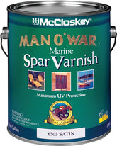 McCloskey Man O'War 80-6505 Series 080.0006505.007 Marine Spar Varnish, Satin, 1 gal